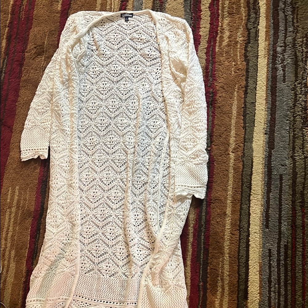 Freshman Cream Knit Swim Coverup